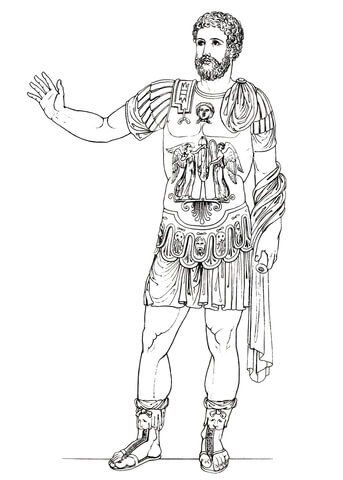 Roman General Coloring Page